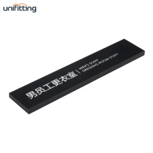 Customized aluminum profile modular office door name signage room number metal sign for hotel AL-WS-L250W50H10-BK